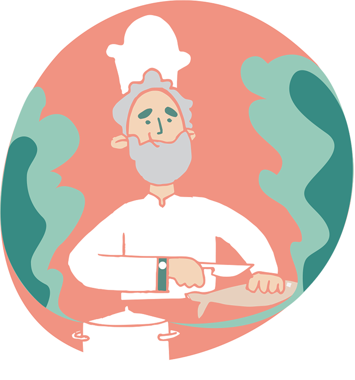 Illustration d'un cuisinier